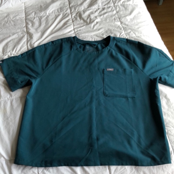 FIGS Karumba Raglan Top in Caribbean Blue - Picture 1 of 2